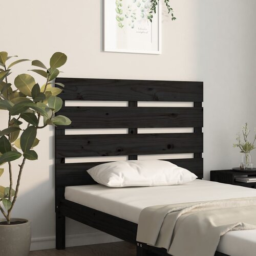 vidaXL Uzglavlje crno 100 x 3 x 80 cm od masivne borovine Cijene