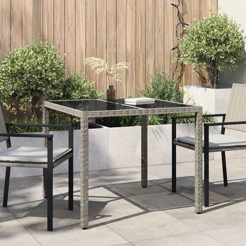  Stol za vrt Siva 90 x 90 x 75 cm poliratan Cene