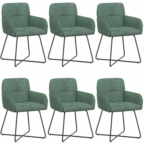 vidaXL Jedilni stoli 6 pcs Žamet Morsko zelena 59 x 56,5 x 86 cm, (5000296926) Cene