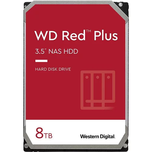 Wd trdi disk 8TB SATA3, 6Gb/s, 5640, 128MB red plus