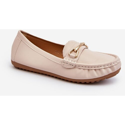 Kesi Women's Classic Loafers with Beige Ainslee Decoration Cene