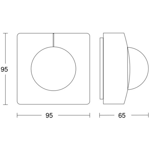Steinel 058135 - senzor pokreta is 3180 V3 knx IP54 kvadratni beo Slike