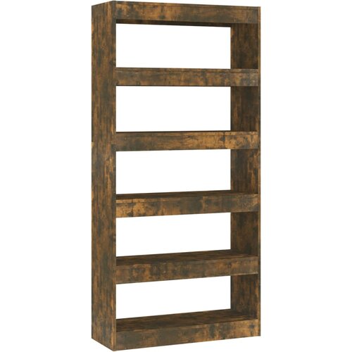 vidaXL Knjižna omara/pregrada dimljeni hrast 80x30x166 cm iverna pl., (20705451) Cene