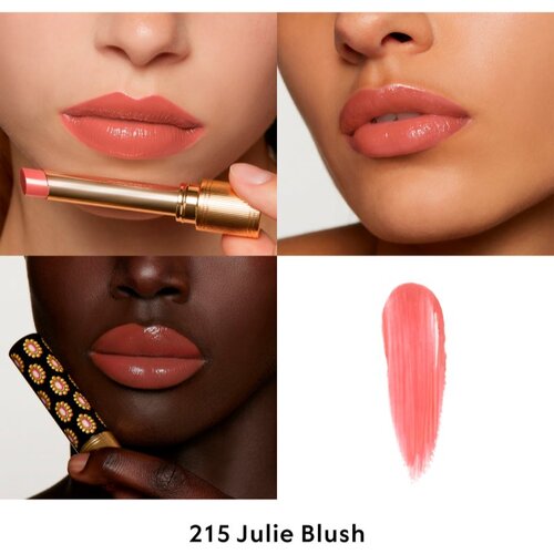 Gucci Beauty Rouge de Beaut&amp;eacute; Brillant vlažilna &amp;scaron;minka odtenek 215 Julie Blush 1.8 g Slike