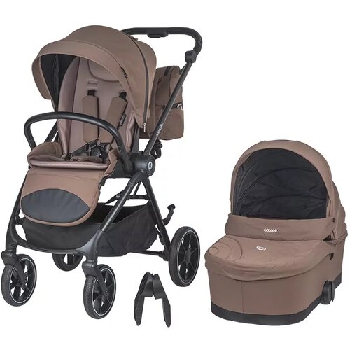 Coccolle Otro&amp;scaron;ki voziček 2v1 Serry Light taupe in stolček za hranjene Ziti Slike