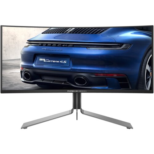 AOC agon pro PD34 porsche design gaming monitor - 86.4cm (34&amp;quot;), uwqhd (3440 x 1440), qd-oled, 1800R, 240Hz, 0.03ms (gtg), adaptive sync, g-sync kompatibilen, HDR400, usb-c pd 65W, usb razdelilnik, 2x hdmi 2.1, 1x dp 1.4 - PD34 Slike