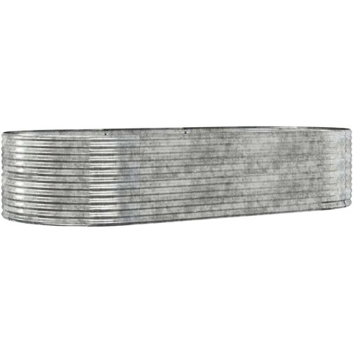 vidaXL Visoka greda srebrna 291x140x68 cm pra&scaron;no premazano jeklo Cene