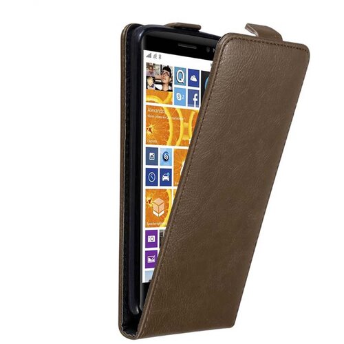 Cadorabo Ohišje, združljivo z Nokia Lumia 830 v kava rjava - Zaščitni ovitek v obliki flipa z magnetnim zapiranjem, (20559022) Cene