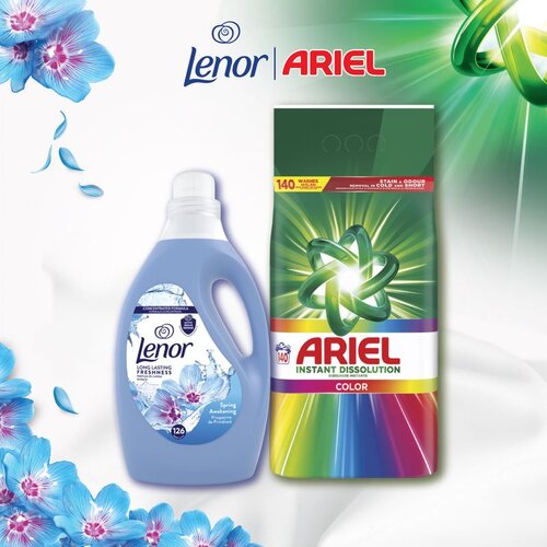 Lenor Spring awakening omekšivač za veš 126 pranja (2,65l)+Ariel prašak za veš Color 9.10 kg , 140 pranja Cene