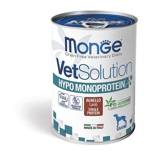 Monge hypo monoprotein hrana za pse sklone alergijama - pašteta, jagnjetina, 400g Slike