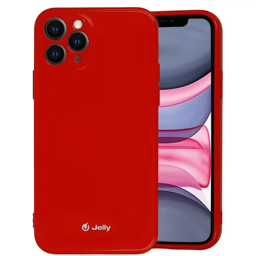  Gumijasti / gel etui Jelly Case za Apple iPhone 12 / 12 Pro (6.1") - rdeči