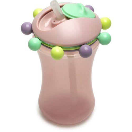 Melii Abacus Straw Sippy Cup skodelica s slamico Pink 340 ml Slike