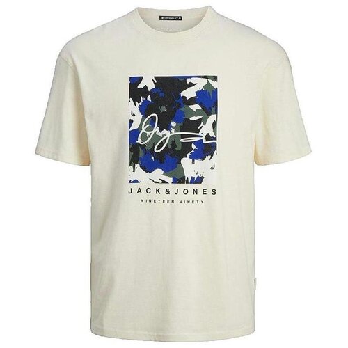 Jack & Jones Majice s kratkimi rokavi T-shirt Jack Jones Aruba beige Bež Cene