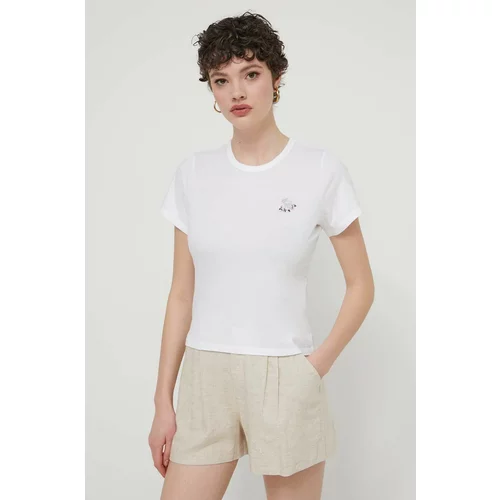 Abercrombie & Fitch Pamučna majica za žene, boja: bež