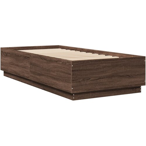 Okvir za krevet s LED svjetlima boja hrasta 90 x 200 cm drveni Slike