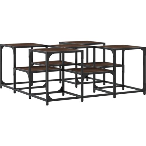  Stolić za kavu smeđa boja hrasta 91x91x40 cm konstruirano drvo Slike
