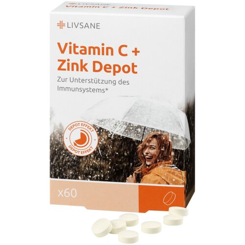 LIVSANE vitamin c + cink depo, 60 tableta Slike