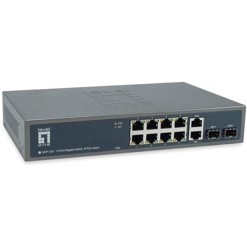 Level One Switch 10x GE GEP-1221 2xGSFP 19&ldquo; 150W 8xPoE+ Cijene