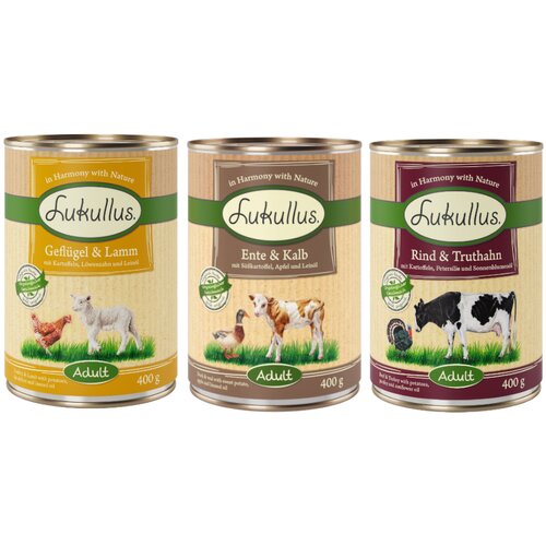 Lukullus brezžitni poskusni paket - 6 x 400 g (pločevinke) Cijene
