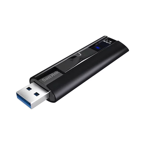 Sandisk USB ključek 256GB EXTREME PRO, 3.1/3.0, črn, drsni priključek, strojna enkripcija (SDCZ880-256G-G46)