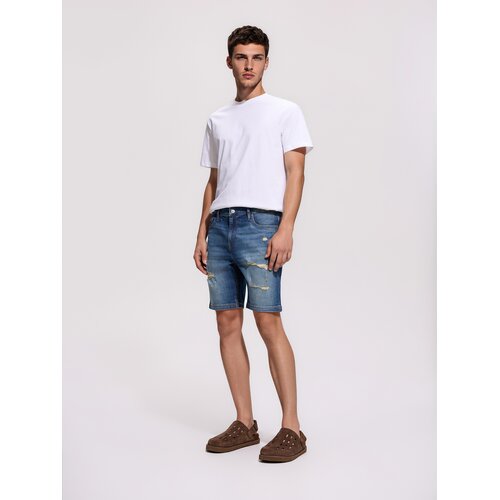 Reserved Izblijedjele kratke hlače od trapera - indigo jeans Cijene