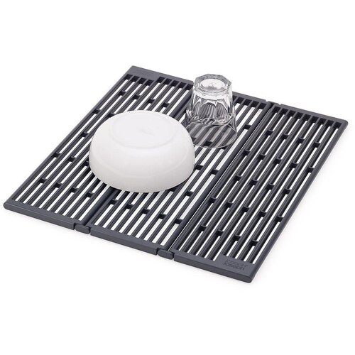 Joseph Joseph Siv plastičen nastavljiv odcejalnik za pomivalno korito 43x13 cm Platform &amp;ndash; Slike