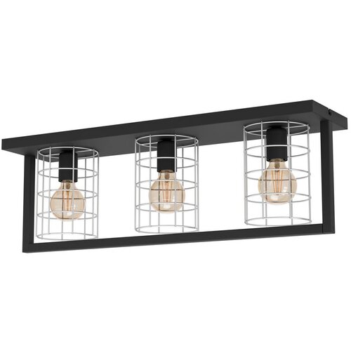 Eglo Plafonjera JUBILY 3xE27 77 cm crna/pocinkovana 43661 Slike