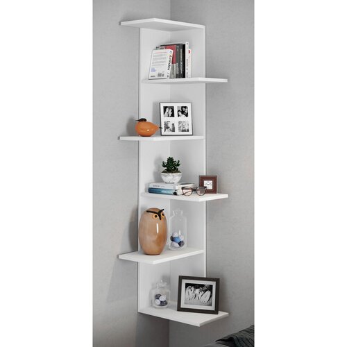 MID.YOU KOTNI REGAL 37/140/37 cm bela Slike