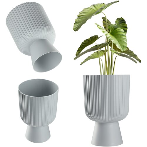 KADAX cvetlični lonec, cvetlični lonec, trata, plastični pokrov, 14 cm, stojalo za rože, sivo, (5000353428) Cene