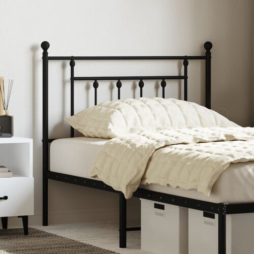VidaXL Metalno uzglavlje crno 90 cm Slike