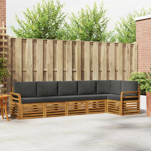  Set vanjskih sofa 6 kom. Prirodna i antracit Poliester Bijela 308 x 130,5 x 73 cm Cene