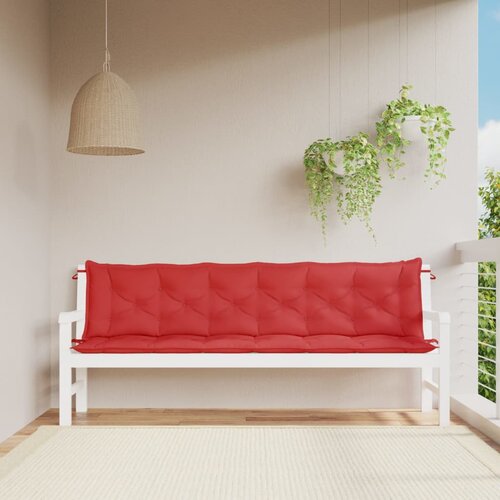 vidaXL Jastuci za vrtnu klupu 2 kom crvena 200x50x7cm tkanine Oxford Cijene