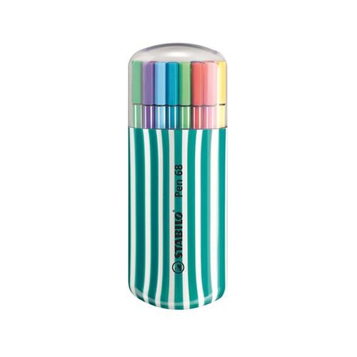 Stabilo Rostirón készlet, 1 mm, türkiz tok, "Pen 68 Zebrui", 20 különböző szín Cene