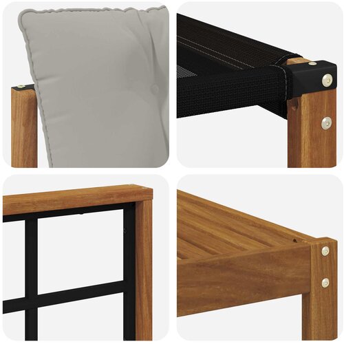  Set vanjskih sofa 9 kom. Prirodna i svijetlo siva Slike