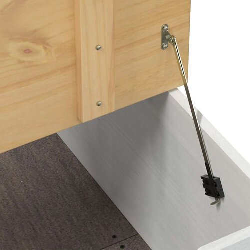 STORAGE box s policom Bijelo 78 x 78 x 45 cm Čvrsto borovo drvo - Bijelo Slike
