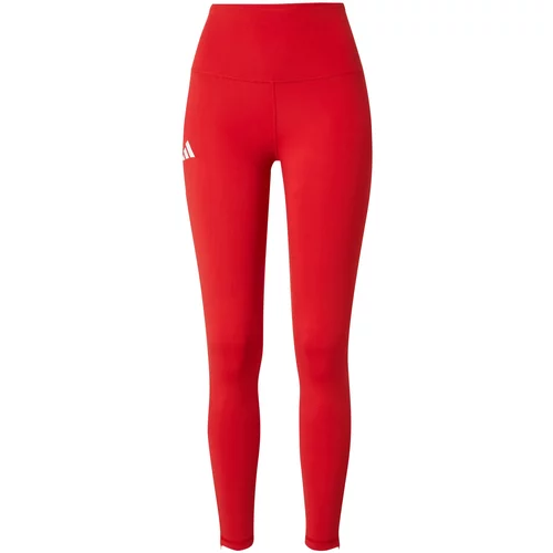 Adidas Športne hlače 'Adizero' rdeča / bela