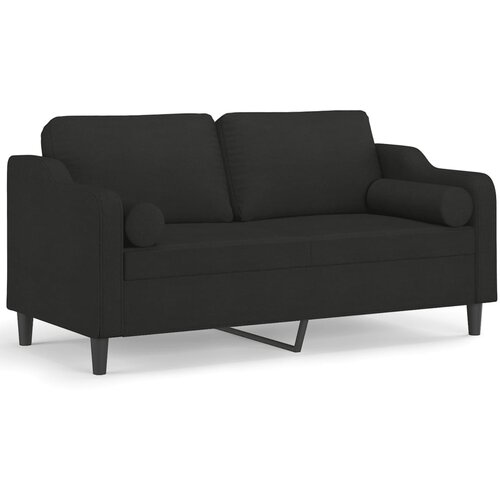 Maison Chic kavč - Sofa - Kanape dvosed z blazinami črn 140 cm blago, (21727092) Cene