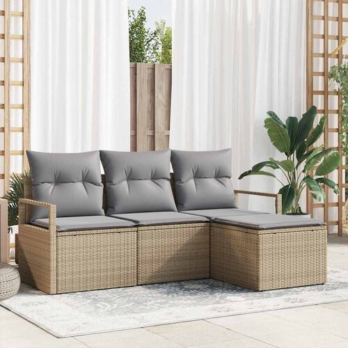  Set sofe 4 pcs Bež poliratan Cene