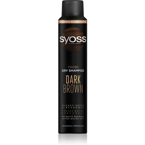 Syoss Tinted Dry Shampoo Dark Brown suhi šampon za mastne lase 200 ml za ženske