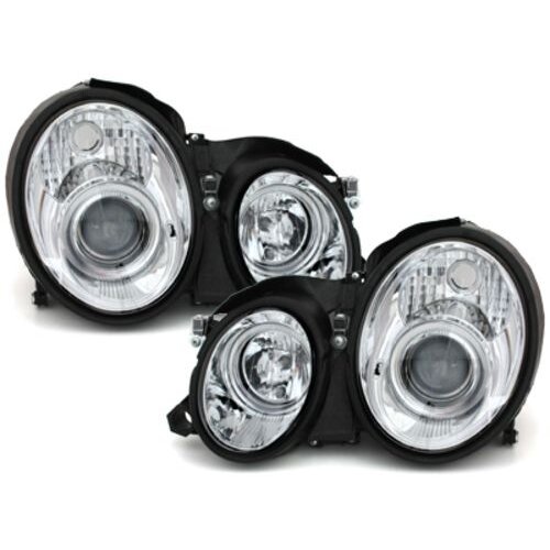 Oem Kristalni farovi Angel Eyes Mercedes CLK W208 (97-02), Hrom Cene