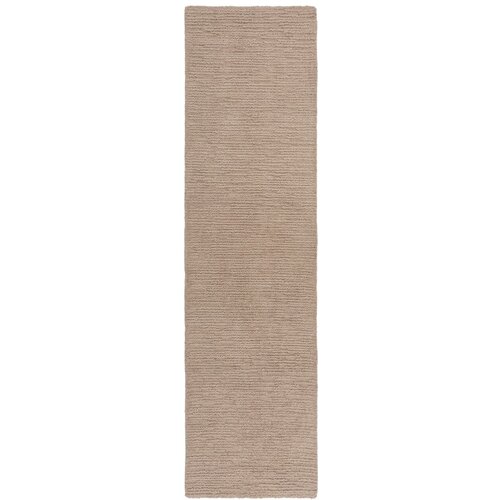 Flair Rugs Bež ročno tkan volnen tekač 80x230 cm Harris Boucle – Cene