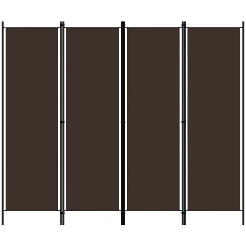 VidaXL Sobna pregrada s 4 panela smeđa 200 x 180 cm Slike