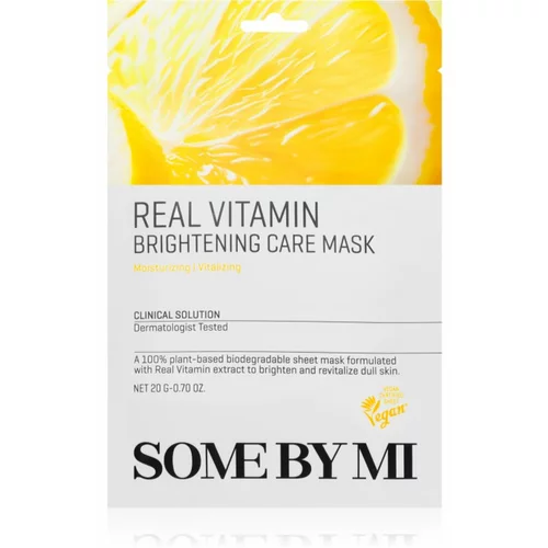 SOMEBYMI Clinical Solution Vitamin Brightening Care Mask revitalizacijska tekstilna maska z antioksidacijskim učinkom 20 g