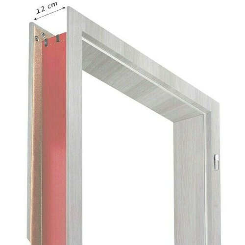 DOORNITE Dovratnik (D x &amp;Scaron; x V: 120 x 750 x 2.000 mm, DIN desno, Bijeli hrast) Slike