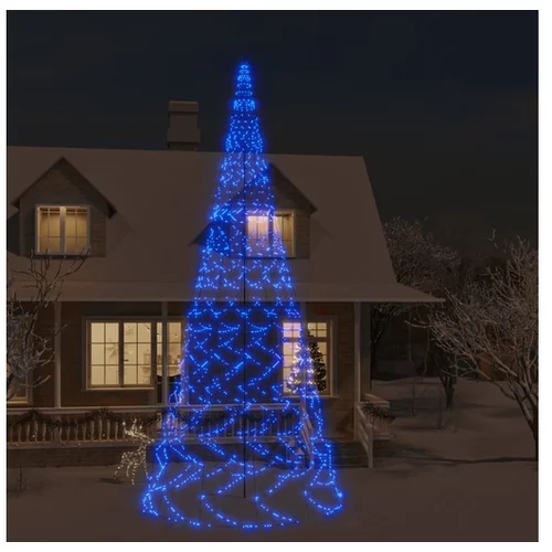 Den Novoletna jelka iz 3000 modrih LED lučk 800 cm