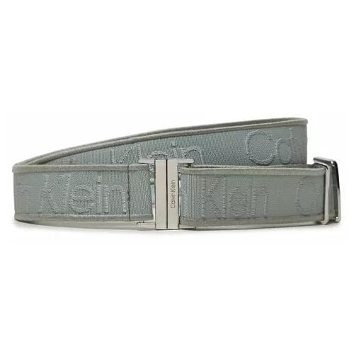 Calvin Klein Ženski pas Gracie Logo Jacquard Belt 3.0 K60K611922 Siva