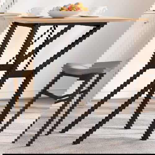 vidaXL Blagovaonski stol Y-oblika 60x60x75 cm od borovine i željeza Cene