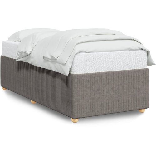 Maison Chic Posteljni okvir - Enojna postelja - Postelja za odrasle brez vzmetnice Taupe 90x200cm Tkanina-J12707, (21763811) Slike