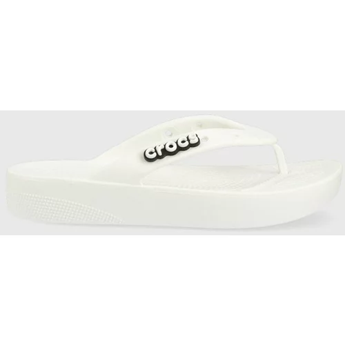 Crocs Skate čevlji Classic Platform Flip W White 207714-100 pisana