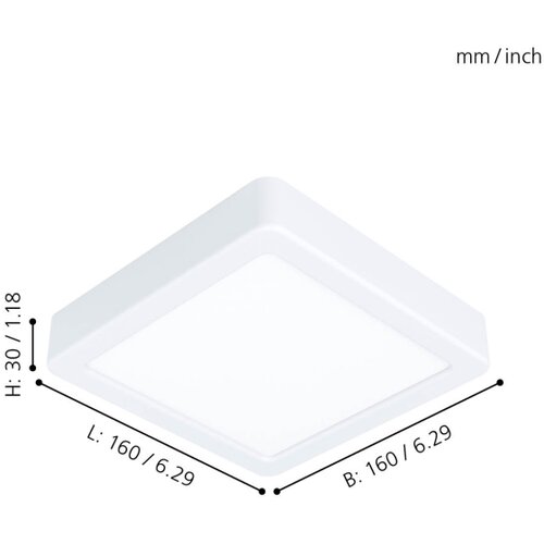 Eglo Bela LED stropna svetilka 16x16 cm FUEVA 5 &amp;ndash; Slike